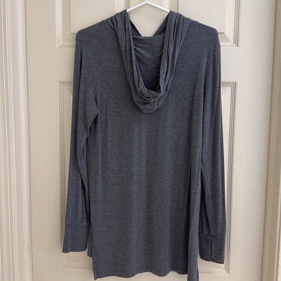 Cuddl Duds Gray Long-Sleeve Hoodie Tunic M - Picture 3 of 4